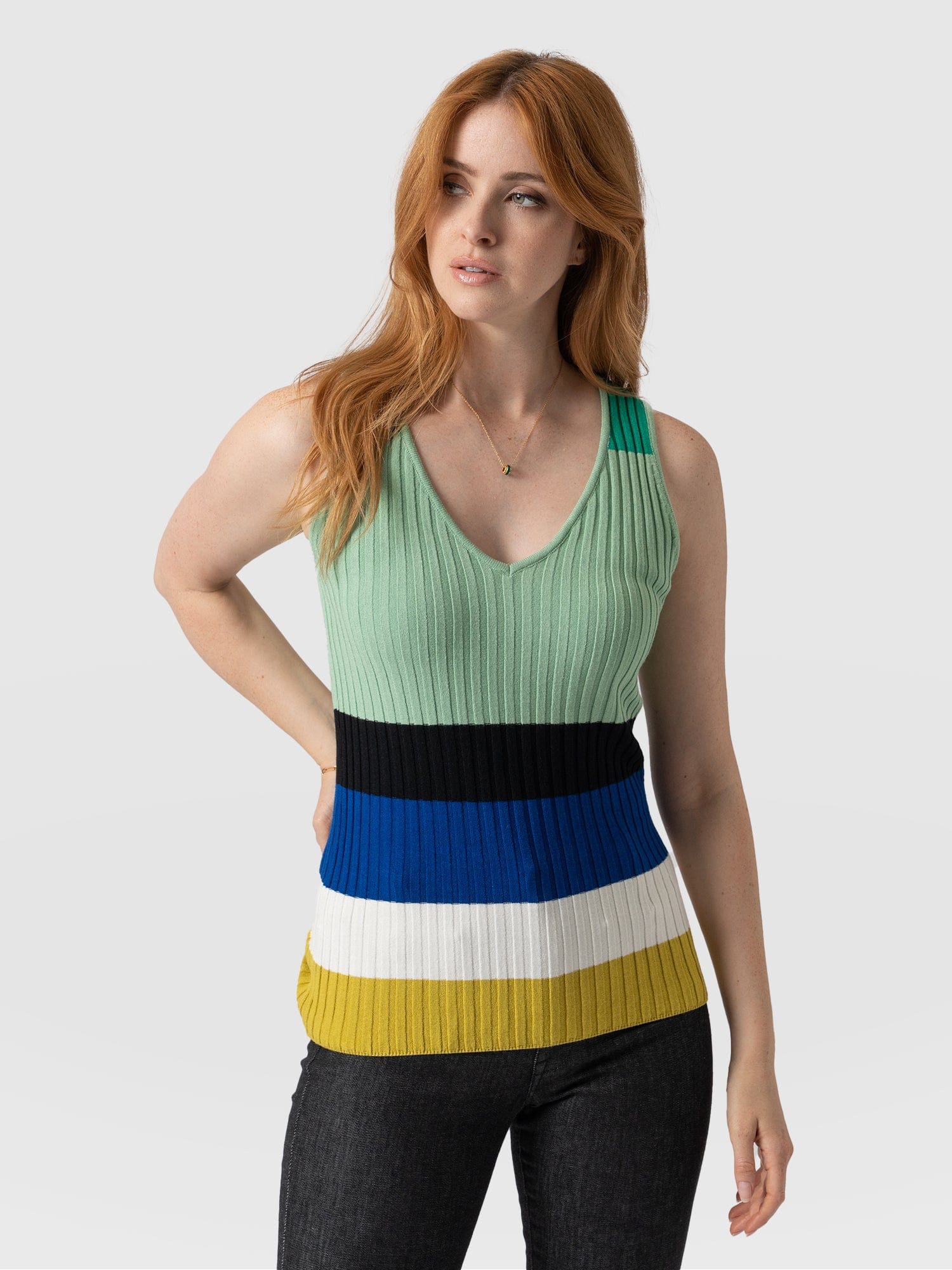 Maar Knit Vest Top - Multi